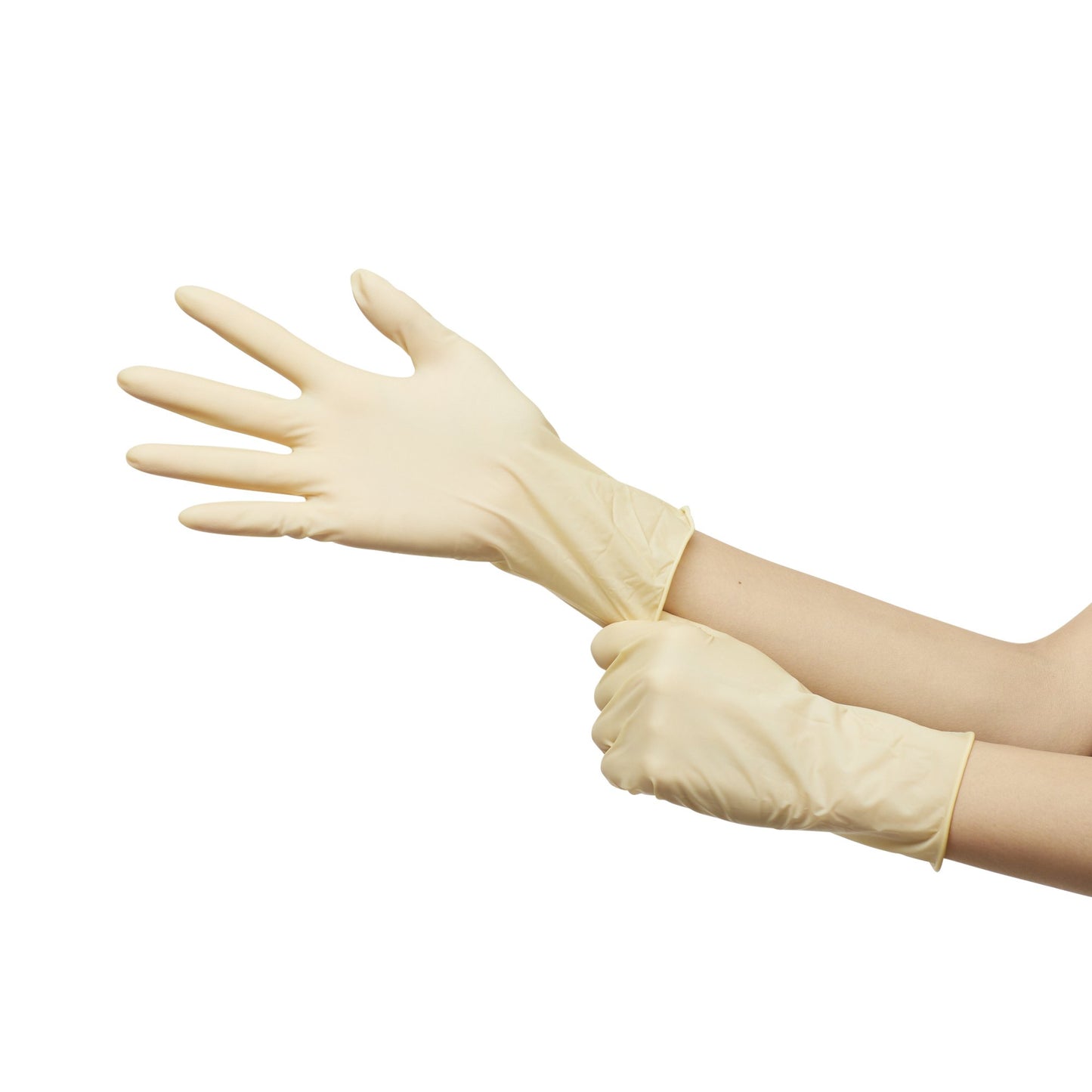 McKesson Confiderm® Exam Glove Small NonSterile Latex Standard Cuff Length Smooth Ivory Not Rated (354435_CS)