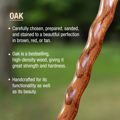 Brazos™ Twisted HitchHiker Walking Stick Wood 48 Inch Height Red (1229043_EA)