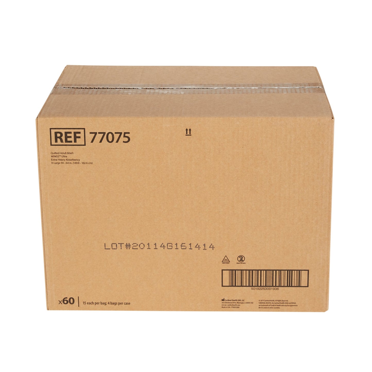 Wings™ Ultra Unisex Adult Incontinence Brief X-Large Disposable Heavy Absorbency (960582_CS)