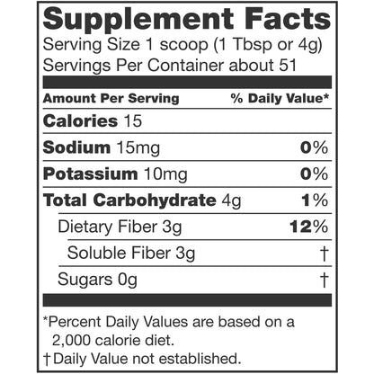 Nutrisource® Fiber Oral Supplement Unflavored Powder 7.2 oz. Canister (777274_EA)