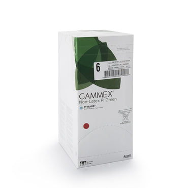 GAMMEX® Non-Latex PI Green Surgical Glove Size 6 Sterile Polyisoprene Standard Cuff Length Micro-Textured Light Green Chemo Tested (648141_CS)