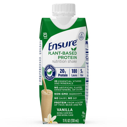 Ensure® Plant Based Protein Nutrition Shake Oral Supplement Vanilla Flavor Liquid 11 oz. Carton (1157246_EA)