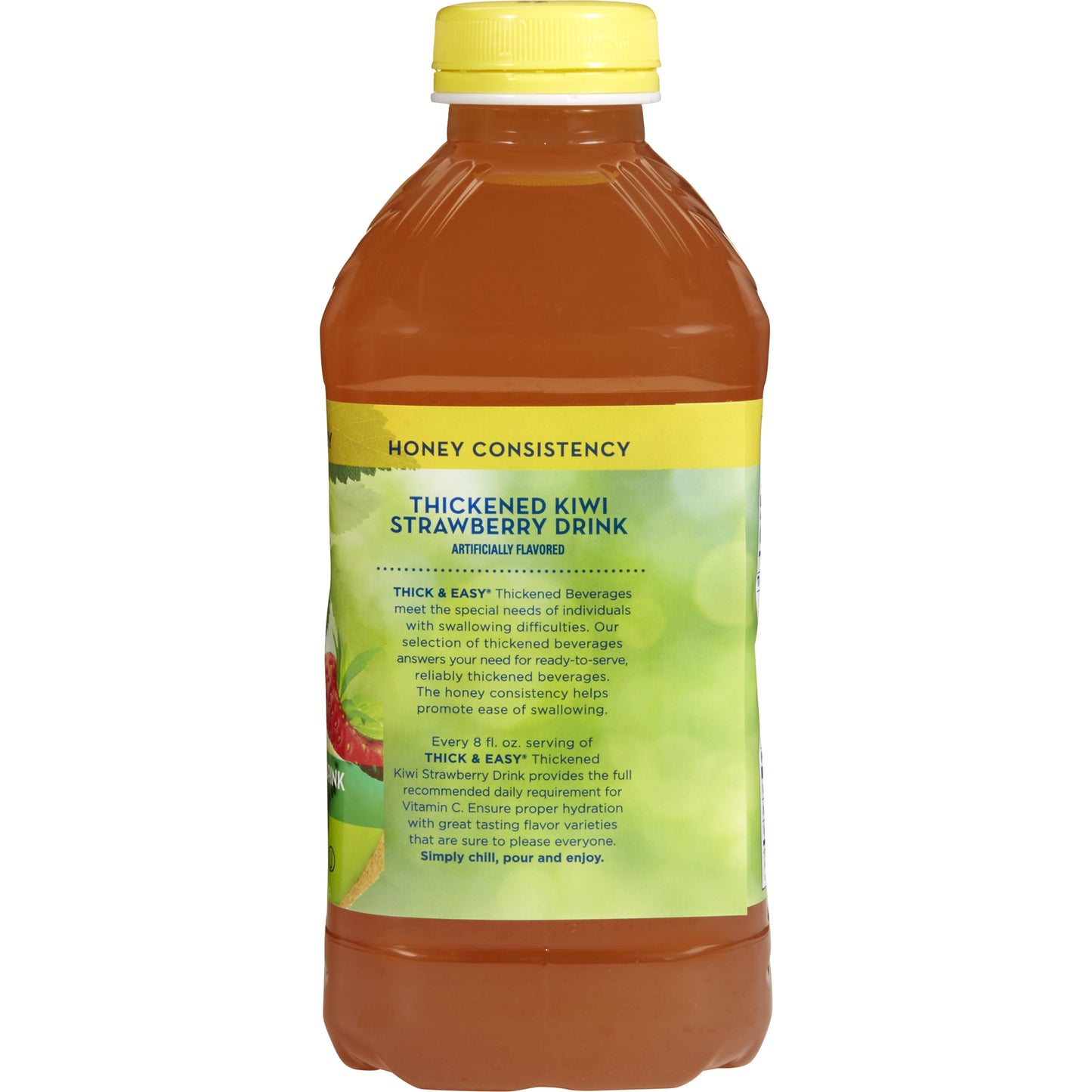 Thick & Easy® Thickened Beverage 46 oz. Bottle Kiwi Strawberry Flavor Liquid IDDSI Level 3 Moderately Thick/Liquidized (671146_EA)