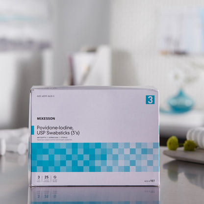McKesson Impregnated Swabstick 10% Strength Povidone-Iodine Individual Packet Sterile (854753_CS)