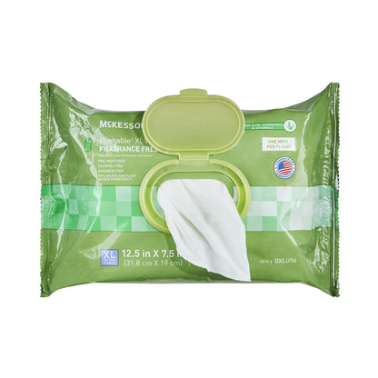 McKesson Flushable Personal Wipe Soft Pack Unscented 96 Count (1241747_PK)