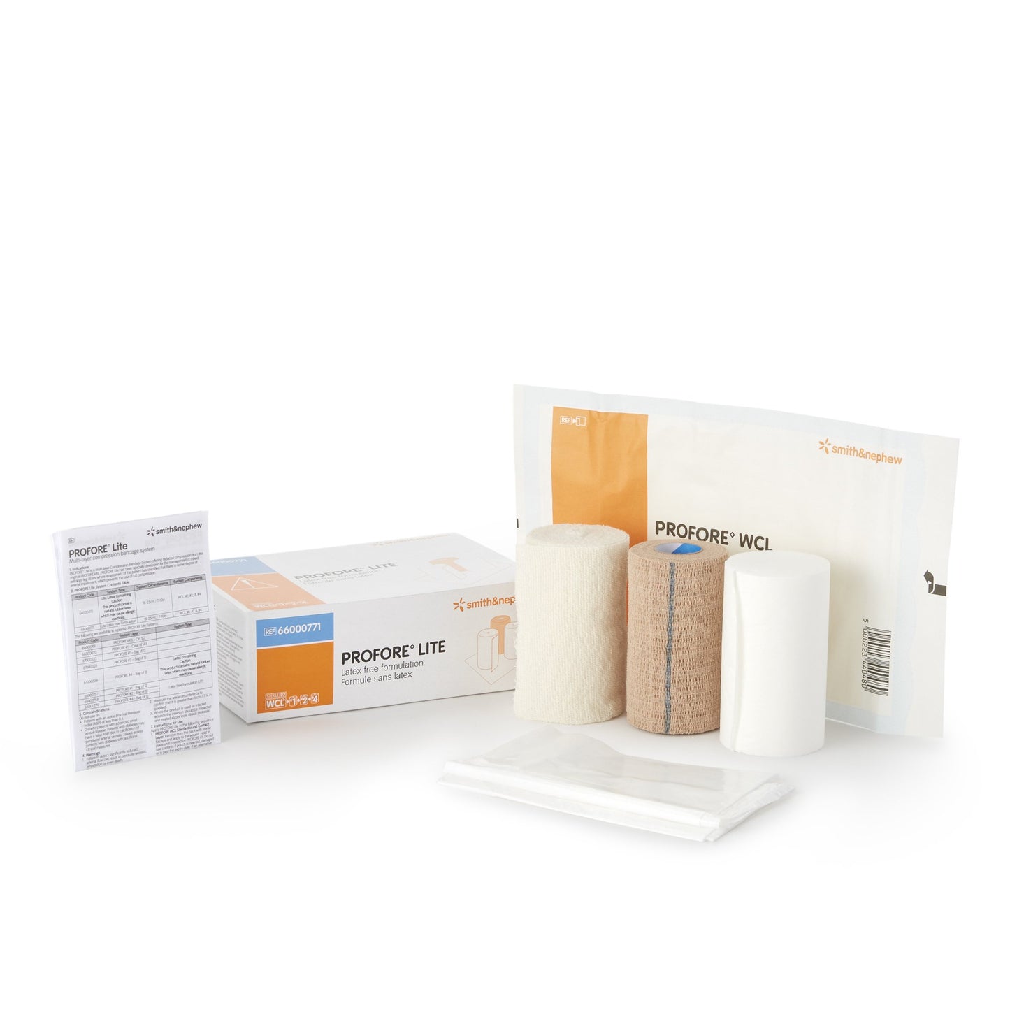 Profore Lite 3 Layer Compression Bandage System Self-Adherent / Tape Closure Tan / White NonSterile Low Compression (684175_CS)