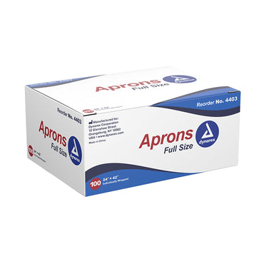 Dynarex General Purpose Apron White Disposable (687760_CS)