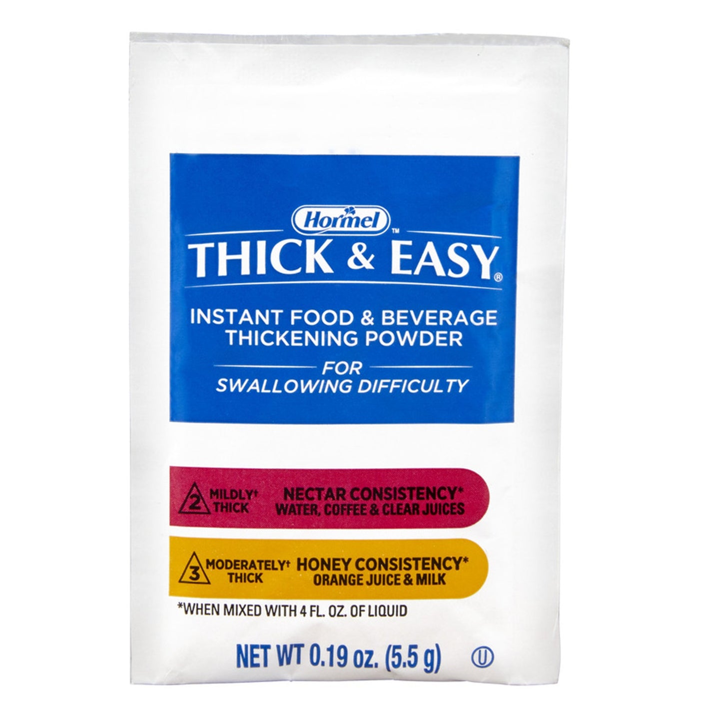 Thick & Easy® Food and Beverage Thickener 5.5 Gram Individual Packet Unflavored Powder IDDSI Level 2 Mildly Thick (781468_EA)