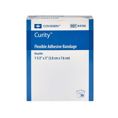 Curity™ Adhesive Strip 1-1/2 X 3 Inch Fabric Knuckle Tan Sterile (801923_BX)