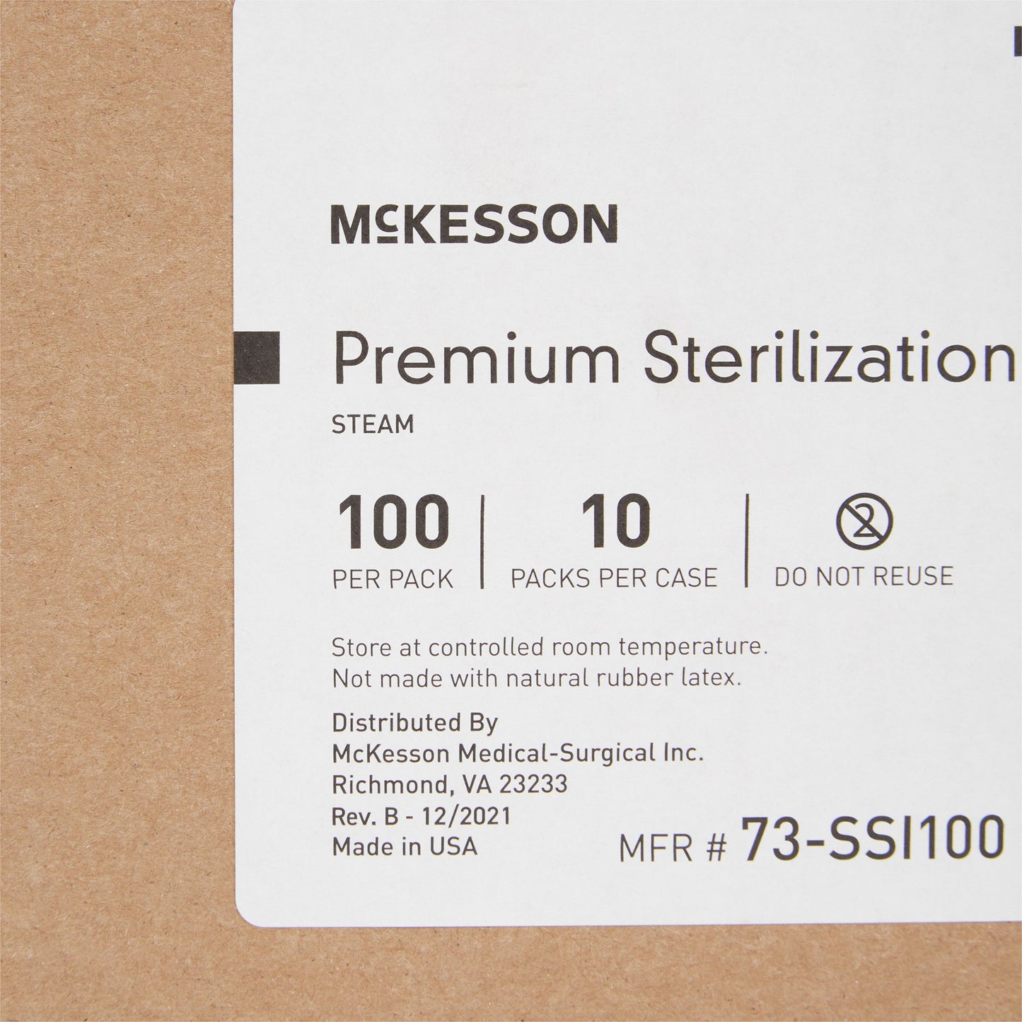 McKesson Sterilization Chemical Integrator Strip Steam 4 Inch Length (524536_CS)
