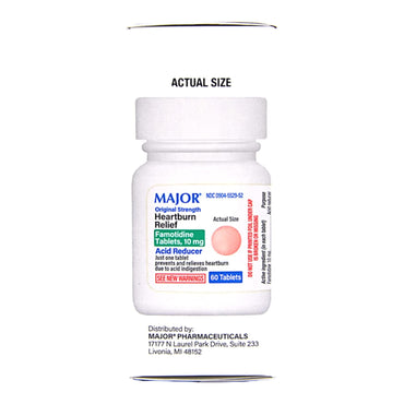 Major® Antacid 10 mg Strength Tablet 60 per Box (1103614_BT)