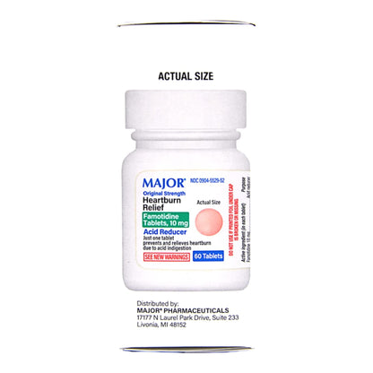 Major® Antacid 10 mg Strength Tablet 60 per Box (1103614_BT)