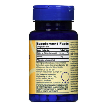 Foster & Thrive™ Natural Sleep Aid 120 per Bottle Tablet 3 mg Strength (1238890_BT)