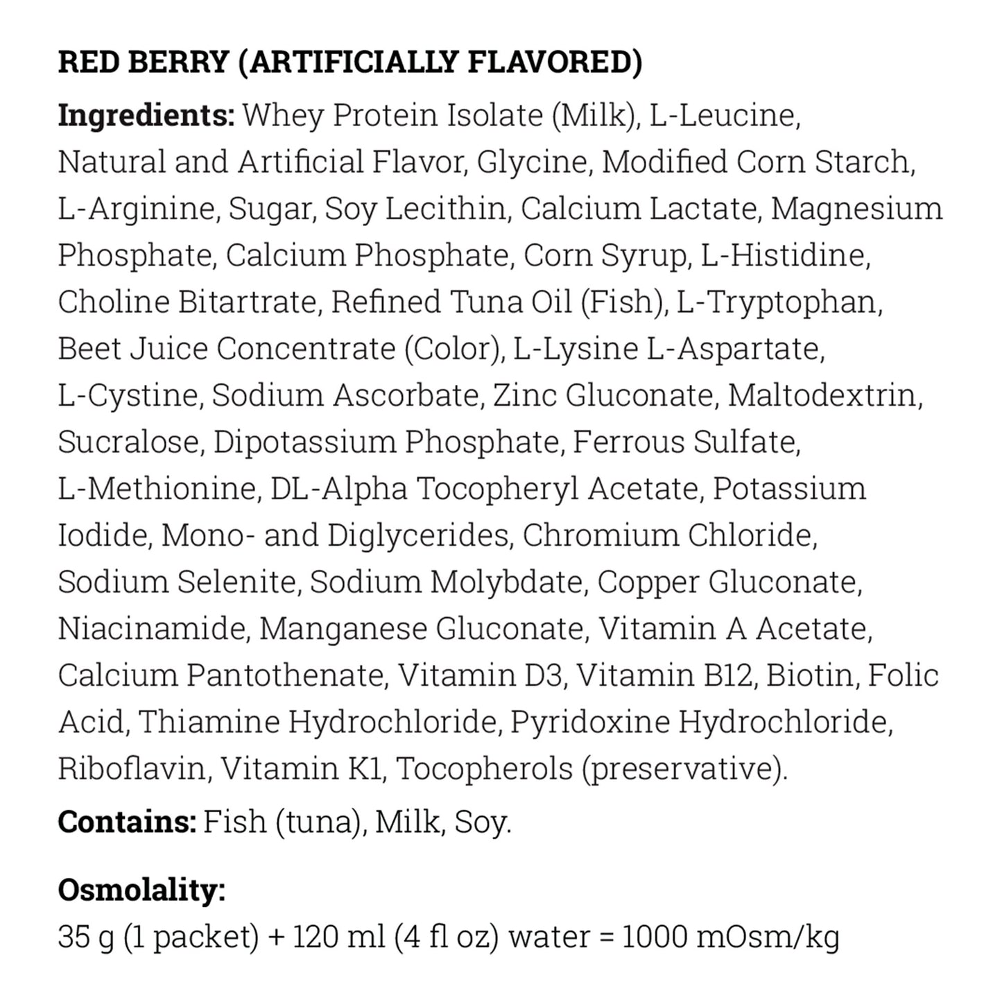 TYR sphere® Oral Supplement Red Berry Flavor Powder 35 Gram Individual Packet (1196006_PK)