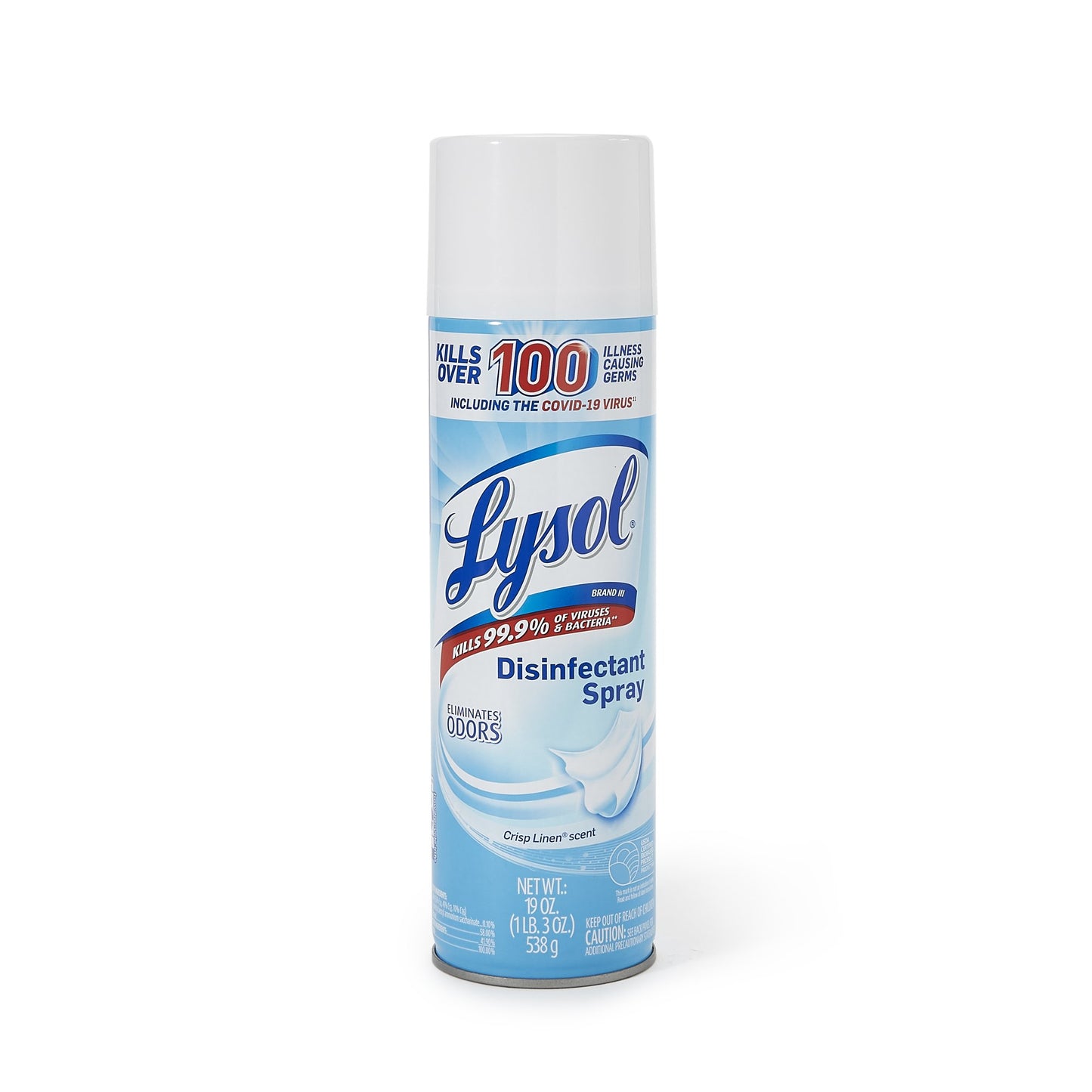 Lysol® Surface Disinfectant Alcohol Based Aerosol Spray Liquid 19 oz. Can Crisp Linen Scent NonSterile (1164238_CS)