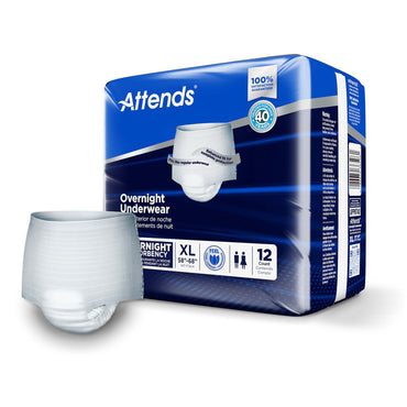 Attends® Overnight Unisex Adult Absorbent Underwear Pull On with Tear Away Seams X-Large Disposable Heavy Absorbency (830767_CS)