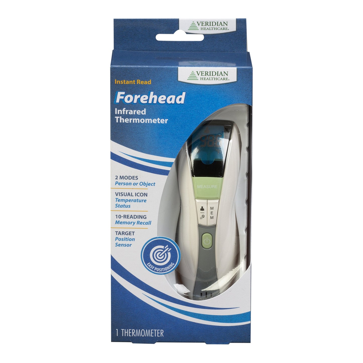 Veridian Non-Contact Skin Surface Thermometer Infrared Skin Probe Handheld (1226087_EA)