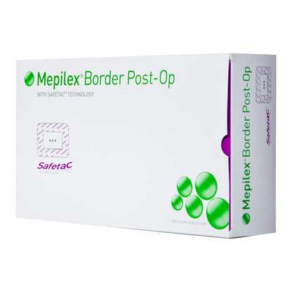 Mepilex® Border Post-Op Foam Dressing 4 X 10 Inch With Border Film Backing Silicone Adhesive Rectangle Sterile (1058163_EA)
