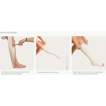 Tubigrip® Elastic Tubular Support Bandage 3 Inch X 1 Yard Large Arm / Medium Ankle / Small Knee Pull On Natural NonSterile Size D Standard Compression (683722_EA)