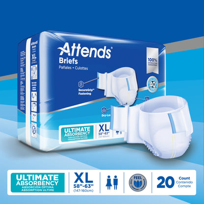 Attends® Advanced Unisex Adult Incontinence Brief X-Large Disposable Heavy Absorbency (950226_BG)