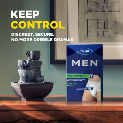TENA® MEN™ Super Plus Male Adult Absorbent Underwear Pull On with Tear Away Seams Small / Medium Disposable Heavy Absorbency (738749_CS)