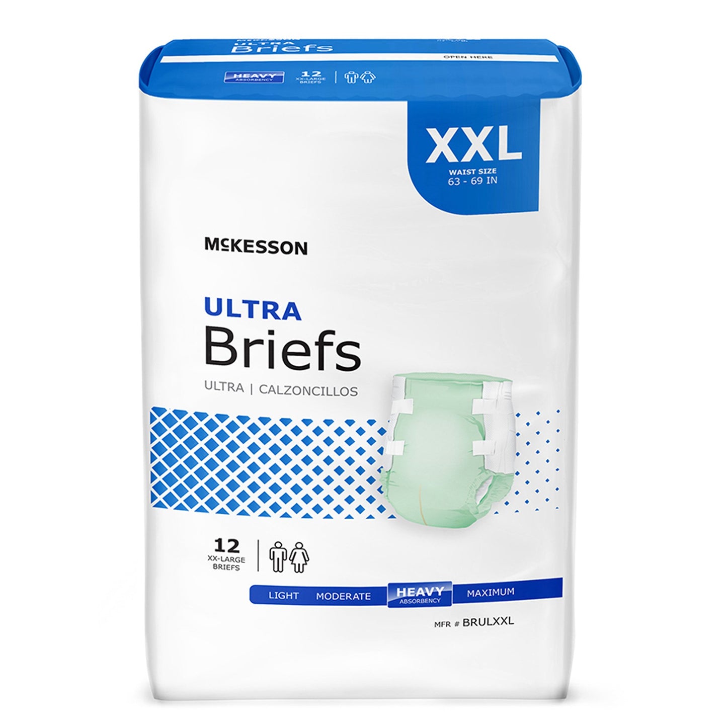 McKesson Ultra Unisex Adult Incontinence Brief 2X-Large Disposable Heavy Absorbency (742323_BG)