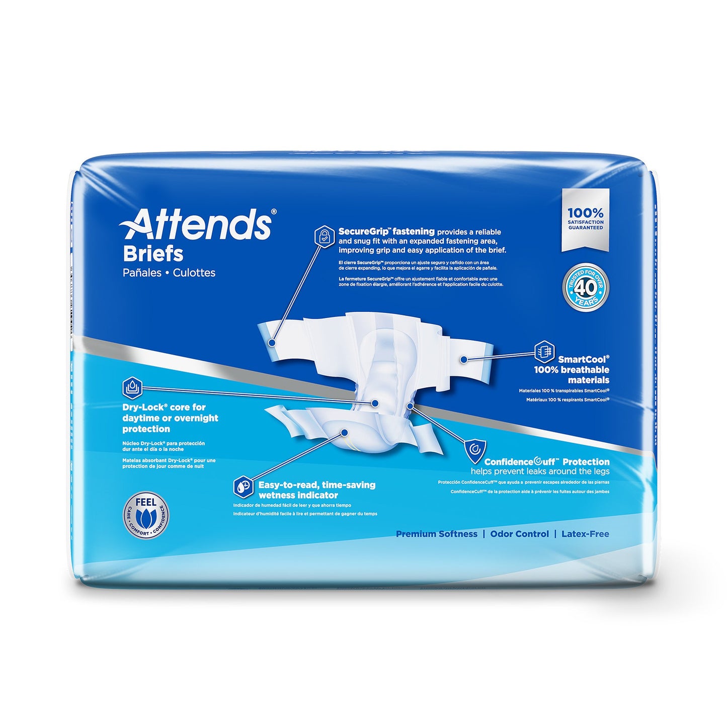 Attends® Advanced Unisex Adult Incontinence Brief Regular Disposable Heavy Absorbency (950224_CS)