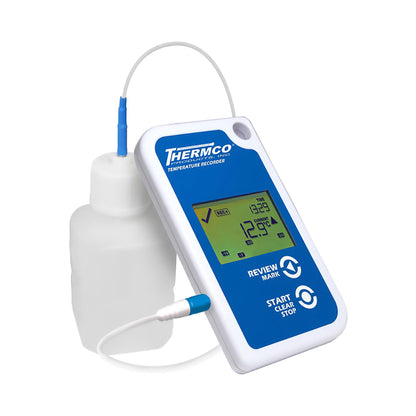 LogTag® TRED30-16R Refrigerator / Freezer Vaccine Data Logger with Alarm Kit Fahrenheit / Celsius -40° to 210°F (-40° to 99°C) External Bottle Probe Wall Mount Battery Operated (1073561_EA)