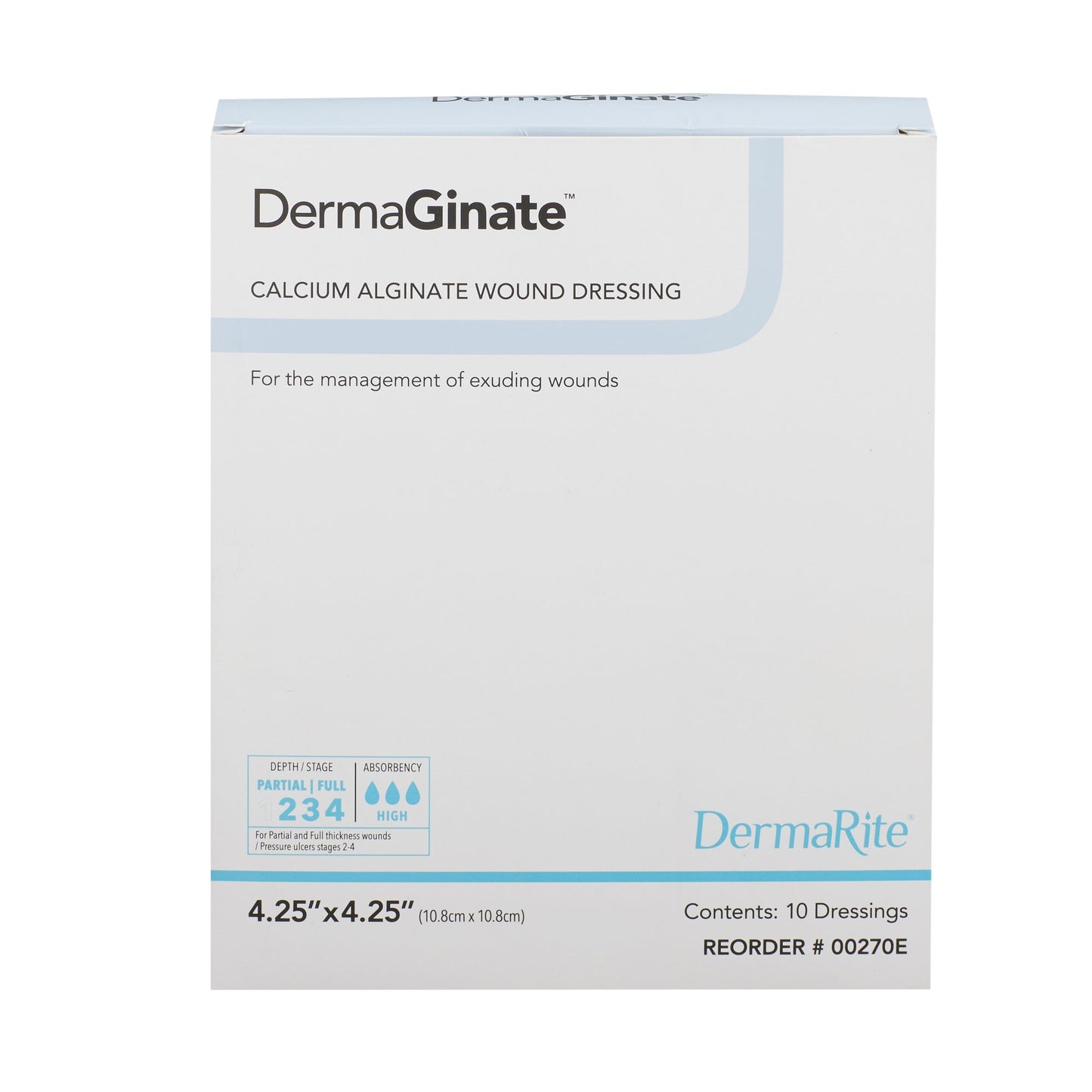 DermaGinate® Alginate Dressing 4-1/4 X 4-1/4 Inch Square (584149_BX)