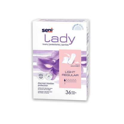 Seni® Lady Light Bladder Control Pad 7.3 Inch Length Light Absorbency Super Absorbent Core One Size Fits Most (1222533_PK)