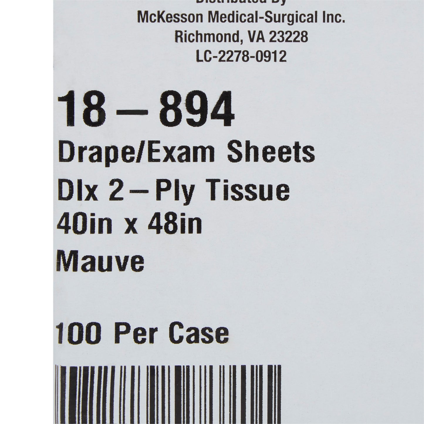 McKesson General Purpose Drape Physical Exam Drape 40 W X 48 L Inch NonSterile (180607_CS)