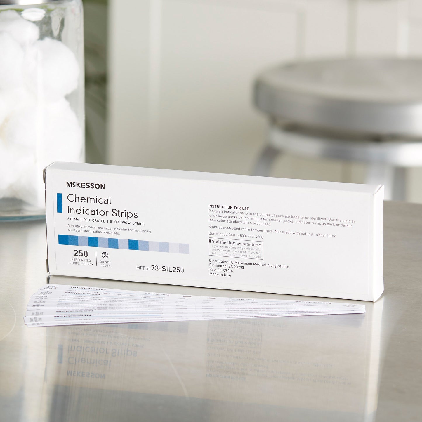 McKesson Sterilization Chemical Indicator Strip Steam 8 Inch Length (524534_CS)