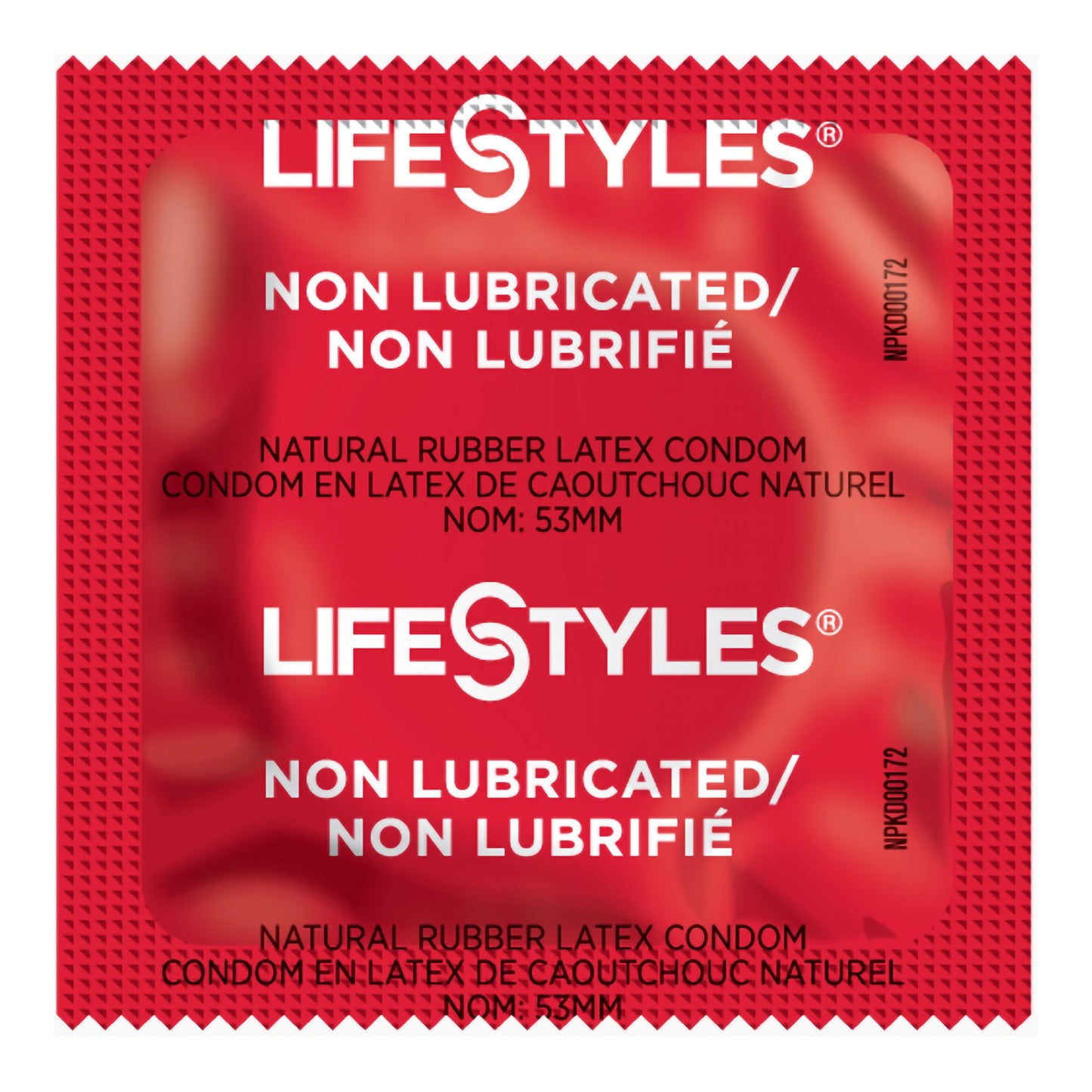 Lifestyles® Condom Non Lubricated One Size Fits Most 1,008 per Case (1206383_CS)