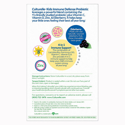 Culturelle® Probiotic Dietary Supplement 30 per Box Chewable Tablet (1268963_BX)