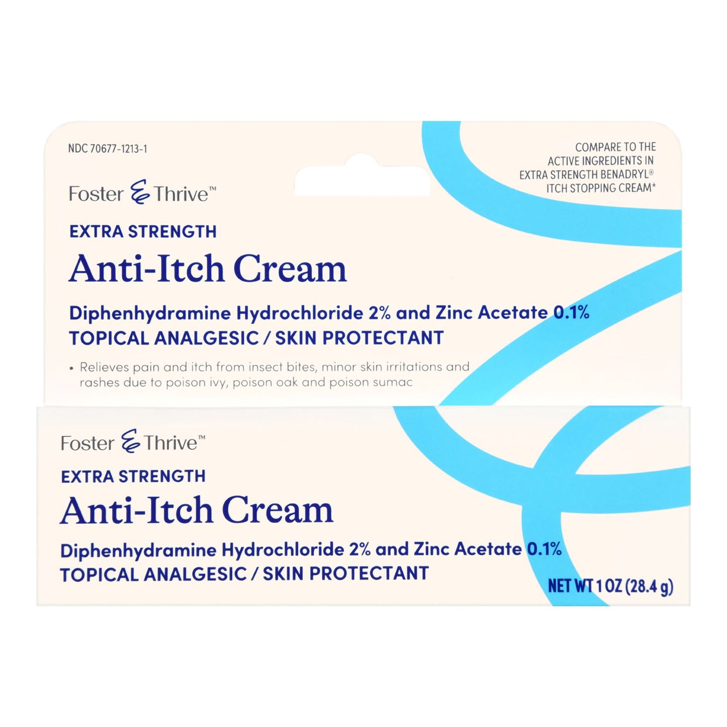 Foster & Thrive™ Itch Relief 2% - 0.1% Strength Cream 1 oz. Tube (1244993_EA)