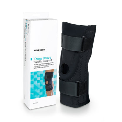 McKesson Knee Brace Large Pull-On / D-Ring / Hook and Loop Strap 20-1/2 to 23 Inch Circumference Left or Right Knee (1159108_EA)