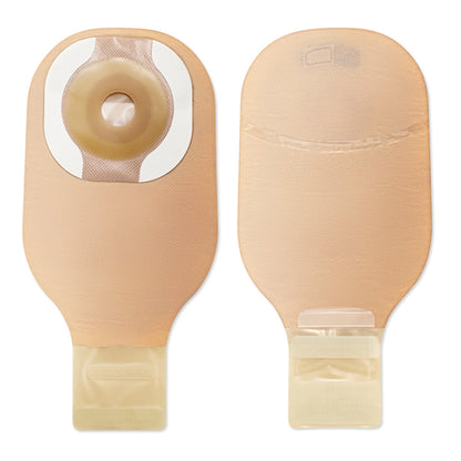 Premier™ Ostomy Pouch One-Piece System 12 Inch Length Flat, Pre-Cut 1 Inch Stoma Drainable (1018091_BX)