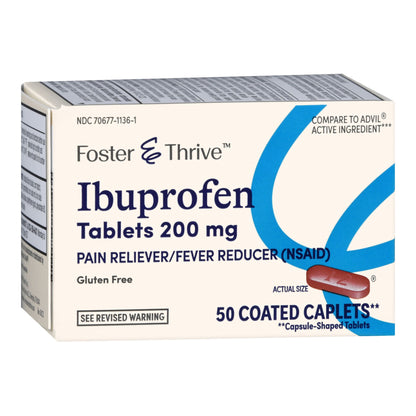 Foster & Thrive™ Pain Relief 200 mg Strength Ibuprofen Caplet 50 per Bottle (1238994_BT)