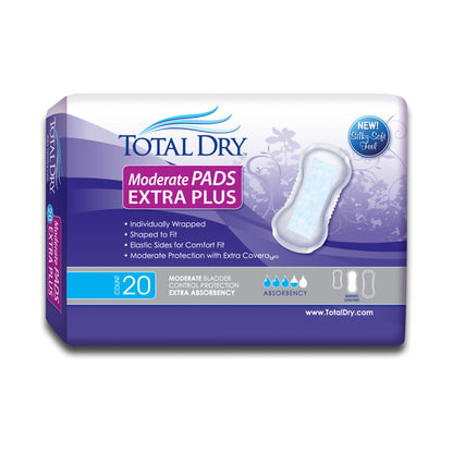 TotalDry™ Bladder Control Pad 13-3/4 Inch Length Moderate Absorbency Polymer Core Regular (975706_CS)