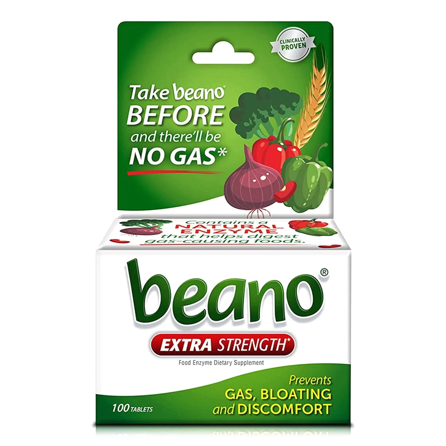 Beano® Gas Relief 400 GALU Strength Tablet 100 per Bottle (848165_BT)