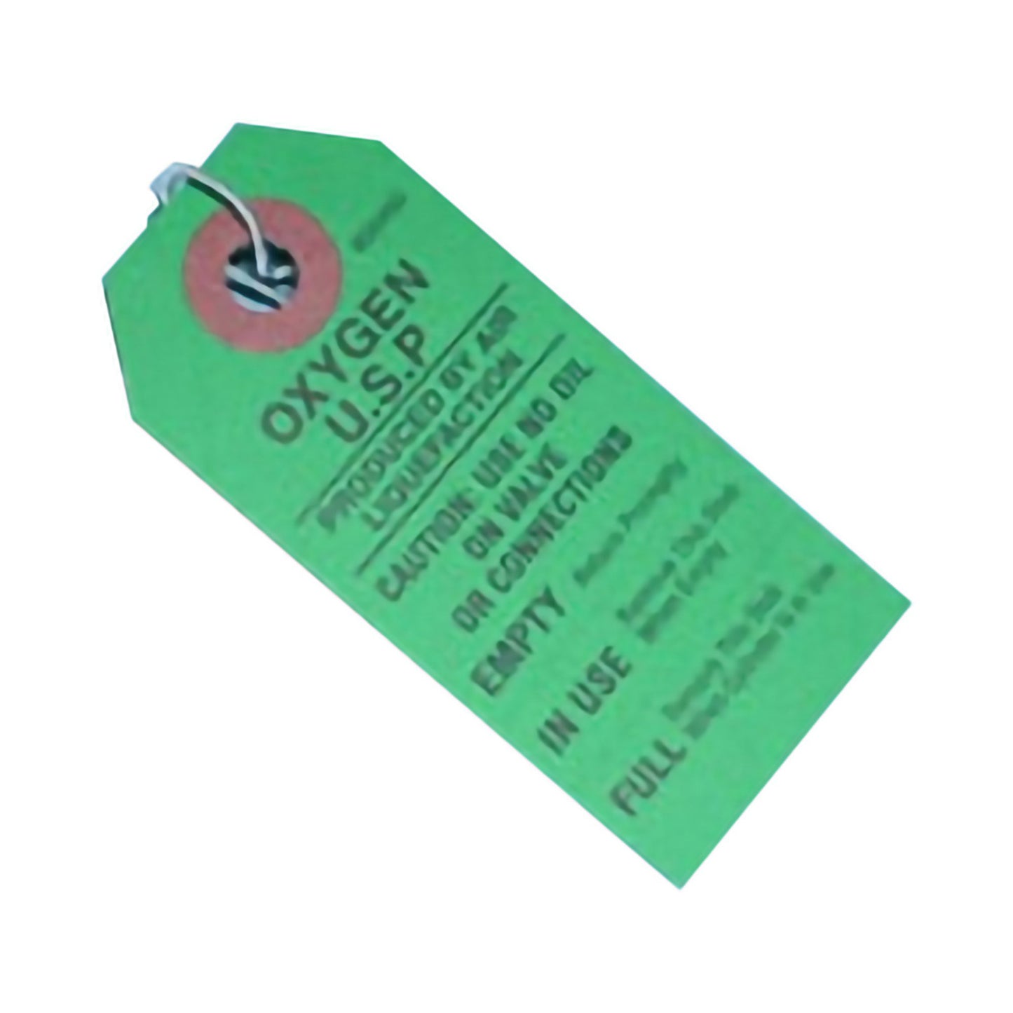 Mada Medical Products Warning Tag For Oxygen Tank Green Paper 1 Each (767183_EA)