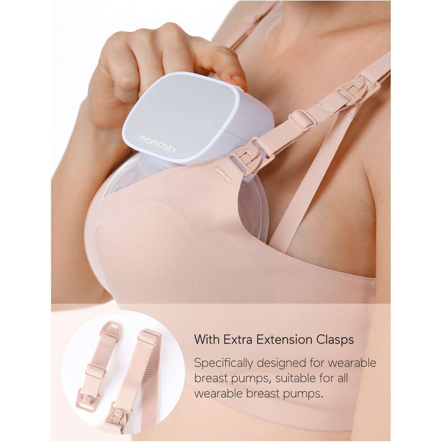 Momcozy Smooth Nursing Bra Beige Large 36 to 38 Inch (1261820_EA)