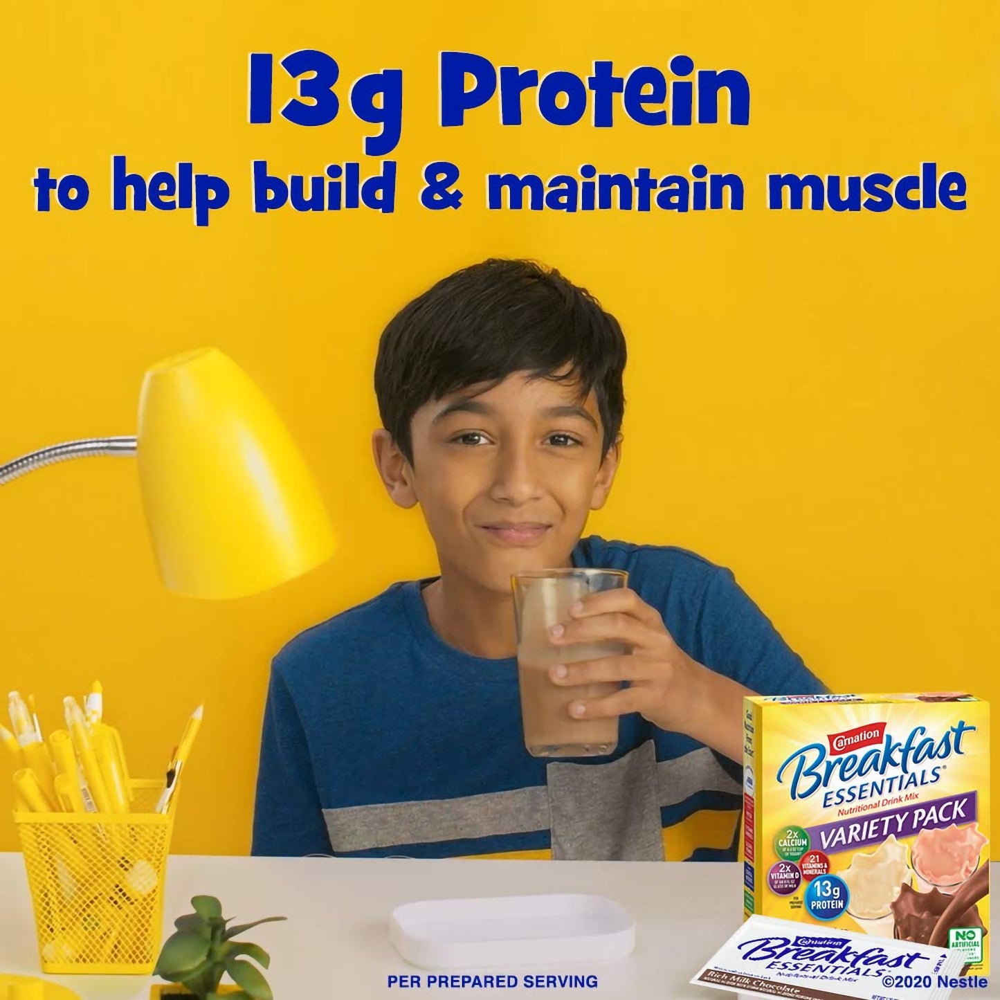 Carnation Breakfast Essentials® Oral Supplement Rich Milk Chocolate / Classic French Vanilla / Strawberry Sensation Flavor Powder 1.26 oz. Individual Packet (1112456_BX)