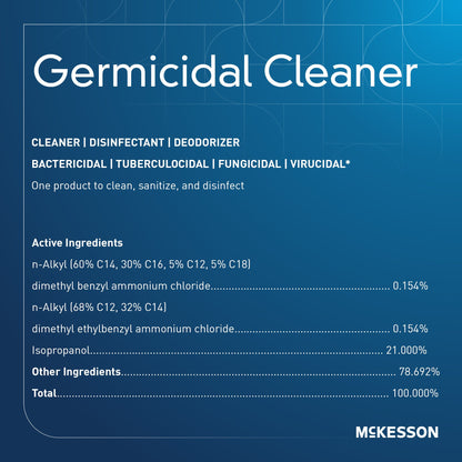 McKesson Surface Disinfectant Cleaner Alcohol Based Manual Pour Liquid 1 gal. Jug Alcohol Scent NonSterile (1103353_CS)