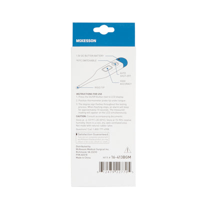 McKesson Digital Stick Thermometer Oral Probe Handheld (793284_EA)