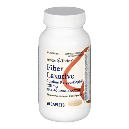 Foster & Thrive™ Laxative Unflavored Caplet 90 per Bottle 625 mg Strength Calcium Polycarbophil (1235093_BT)
