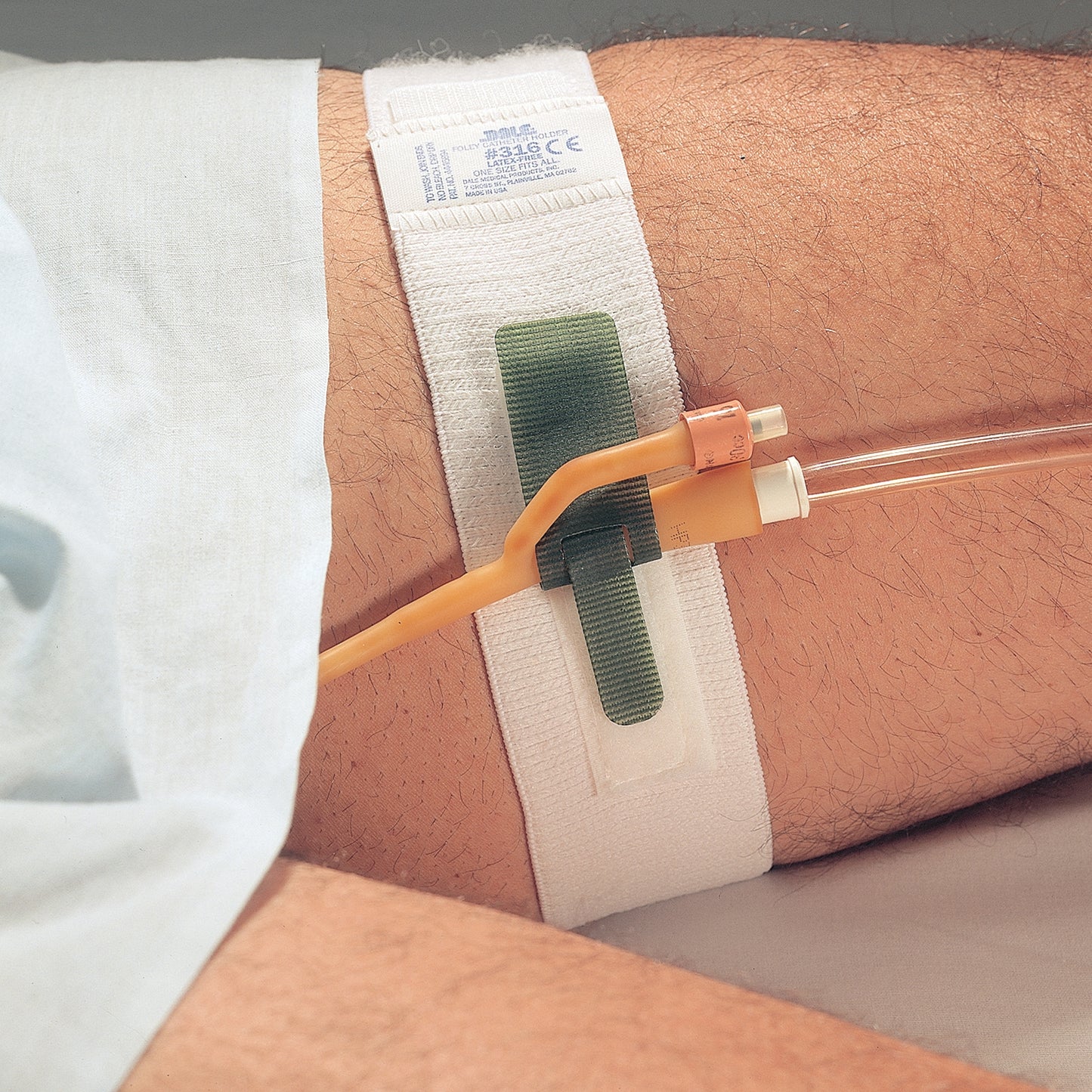 Hold-N-Place™ Foley Catheter Holder 2 Inch Wide, Exclusive Stretch Material, Hook and Loop Fastener (446494_EA)