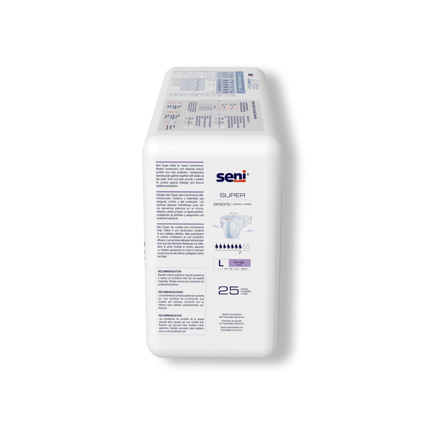 Seni® Super Unisex Adult Incontinence Brief Large Disposable Heavy Absorbency (1163862_PK)