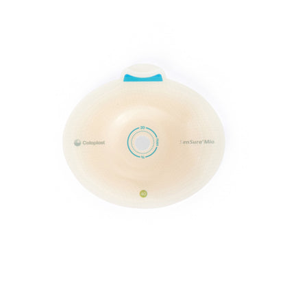 SenSura® Mio Click Ostomy Barrier Trim to Fit, Standard Wear Elastic Adhesive 40 mm Flange Green Code System 3/8 to 3/4 Inch Opening (1006238_BX)