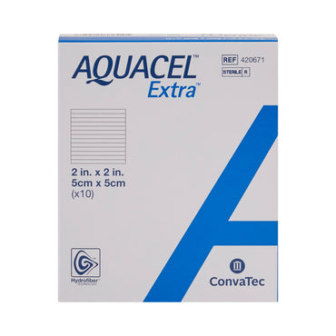 Aquacel® Extra™ Gelling Fiber Wound Dressing 2 X 2 Inch Square Sterile (785781_EA)